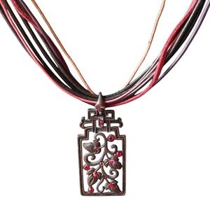 Chico's Orient Inspired Pendant on Corded Necklace